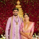 Happy couple married through a professional matrimony service